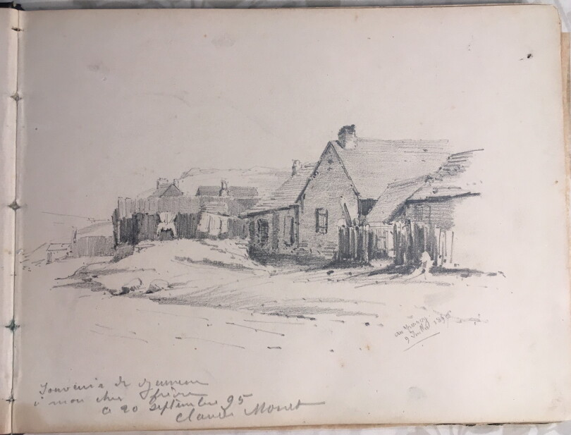 L’un des premiers albums de dessins de Claude, de 1856, conservé par Léon.